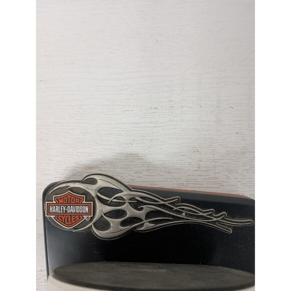 Vintage 2005 Harley Davidson Monogramed Ceramic Coaster Set of Three With Holder - Picture 4 of 10